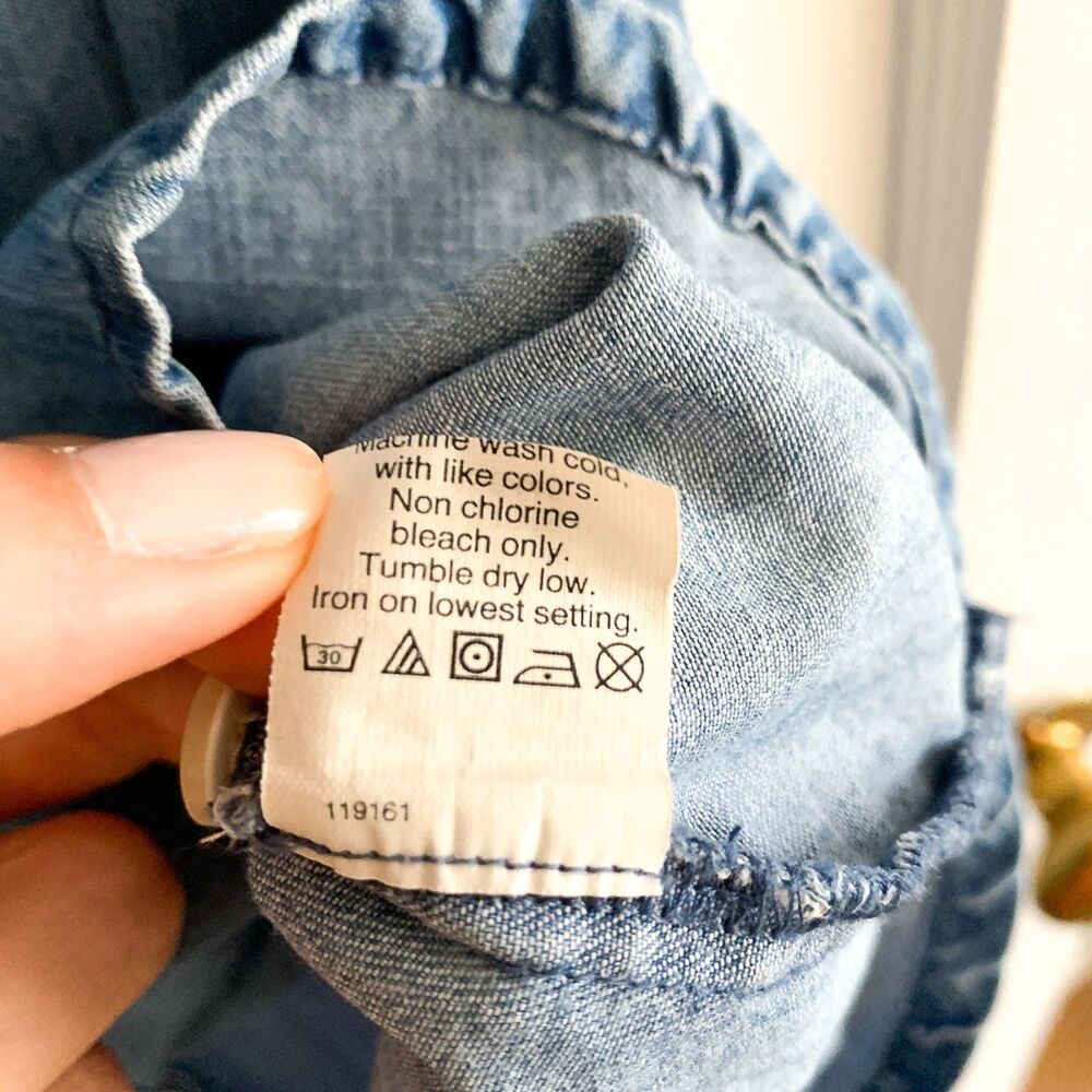 Womens J Crew Dress Size Small Denim Chambray Sleeveless Knee-Length Shift - Picture 7 of 8